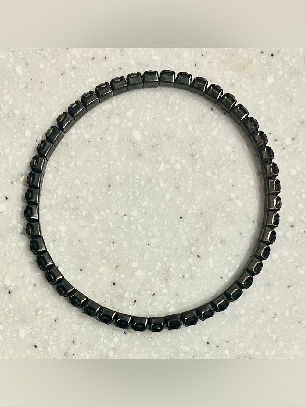Vintage Y2K Black Stretch Tennis Bracelet